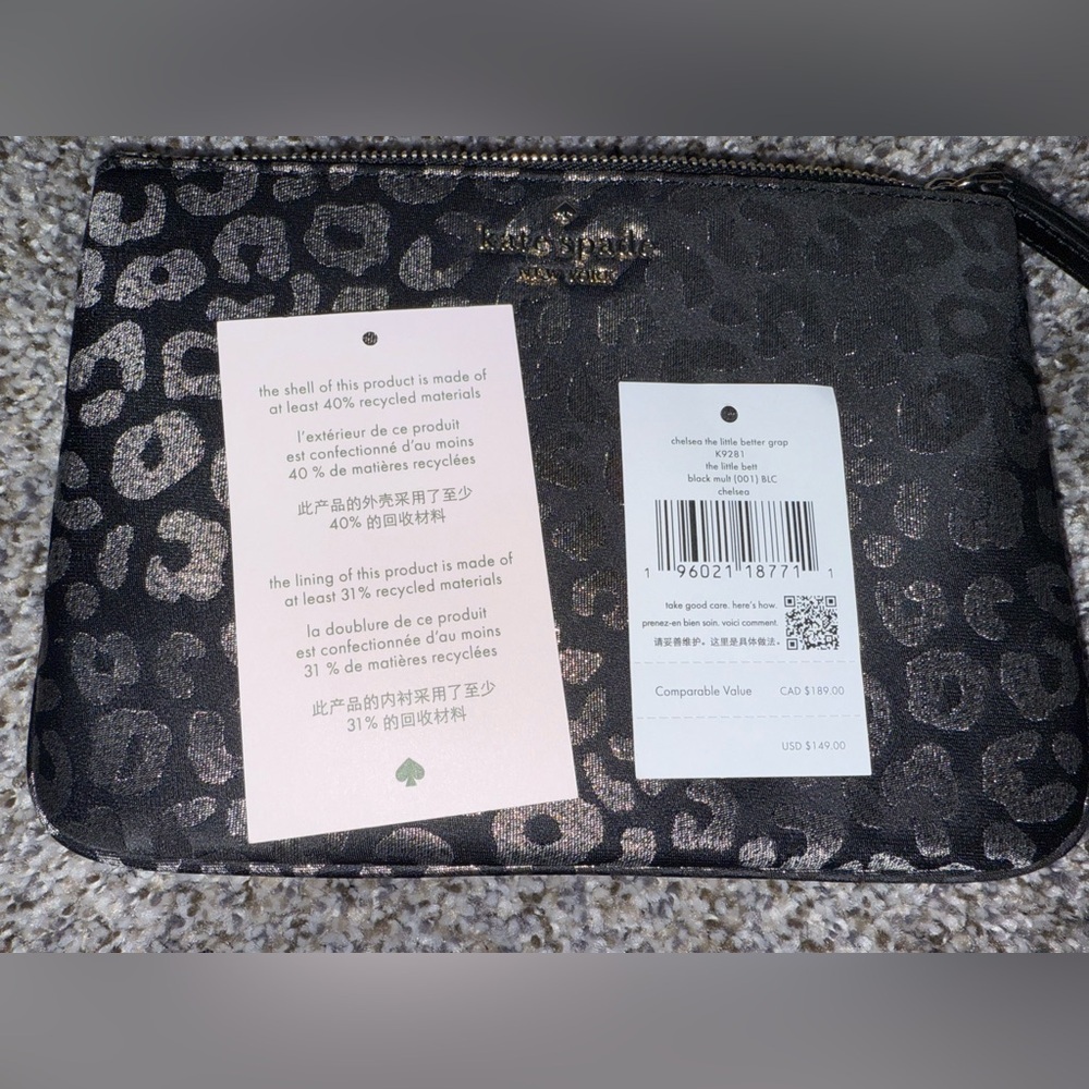 Kate spade black leopard Chelsea wristlet - Picture 7 of 7